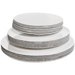 30-Pack White Cake Board Rounds,Circle Cardboard Base Boards, 8, 10 and 12-Inch. Perfect for Cake Decorating, 10 of Each Size (White,30)