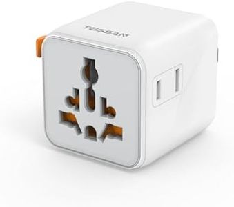 TESSAN Universal Travel Adapter, International Power Adapter with Dual AC Outlet, Small Worldwide Plug Adaptor for US to Europe UK Australia Ireland Japan (Type C G A I)