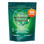 Super Greens Powder Blend - Vitamin Mineral Nutrient Rich - Immune System & Energy Boost - Vegan Vegetarian Superfoods Supplement Alkaline 100% Natural Gluten Free Detox- 250g 50 Servings, Evanmore