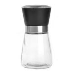 BlueSnail Manual Grips Glass Salt Pepper Grinder Seasoning Bottle (Black)