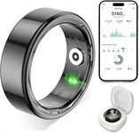 TYUIOL Smart Ring for Women Men,Fitness Tracker Ring with Heart Rate, Sleep Monitoring, Blood Oxygen, Step Counting for iOS and Android, No Subscription Fee,Waterproof(Black, 11)