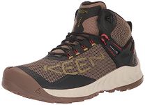 KEEN Men's NXIS Evo Mid Waterproof Hiking Boots, Brindle/Citronelle, 10 UK