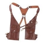 ATORSE Steampunk Shoulder Harness Bag Anti Wear for Short Trips Backpacking Fishing Deep Brown