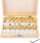 Flytuo 15 Pieces Router Bits Set 1/