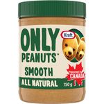 Kraft Only Peanuts All Natural Smooth Peanut Butter, 750g