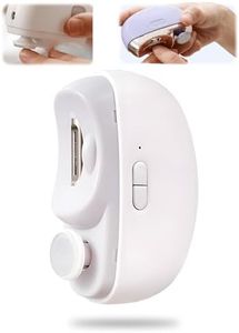 3 in 1 Automatic Electric Nail Clipper, 2025 New Electric Toe Nail Clippers with Polishing for Seniors Adults Baby, Automatic Electric Nail Clippers Nail File with LED Light & Storage Box (White)