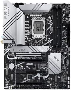 ASUS Prime Z790-P WiFi, an Intel Z790 LGA 1700 ATX Motherboard with PCIe 5.0, Three M.2 Slots, 14+1 DrMOS, DDR5, Intel WiFi 6, Realtek 2.5 Gb LAN, HDMI, DP, USB 3.2 Gen 2x2 Type-C