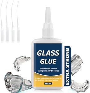 Glass Glue, Glass Repair Kit, Glass Glue Clear Repair Heavy Duty, 30g Waterproof Hit Resistant Super Strong Glass Adhesive for Glass Repair Mirrors Dishwasher Repair Kit, Dries Clear Fast Bonding