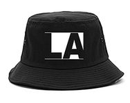 Kings Of NY LA Block Los Angeles Cali Bucket Hat Black