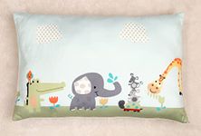 NEW COMERS® Cotton Baby Pillow,Thread Count-150/300 with Super Soft Imported Fabric|1 Month to 5 Year Kids|Animal & Cartoon Prints|Infant Pillows for Sleep,Bed Set,Head Shaping,Neck Support-12x18-216