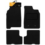 FSW - Tailored Mats - Fits DACIA Duster 2018 Onwards with passenger seat draw - Black Carpet - Anti Slip Mat - Non Slip Car Floor Mat, Fitted With Clips & Granulated Backing - 4 Pc Floor Mat Only