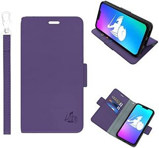 DefenderShield EMF Protection & 5G Anti Radiation iPhone 15 Pro Max Case - RFID Blocking EMF Shield Detachable Wallet Case with Magnetic Closure Purple