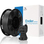 Official Creality 3D Printer Filament, Ender PLA Filament 1.75mm No-Trangling, Strong Bonding and Overhang Performance Dimensional Accuracy +/-0.02mm, 2.2lbs/Spool, Black 1KG