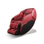 RoboTouch Leather Echo Pro Zero Gravity Full Body Massage Chair For Home Use. Neck, Shoulder, Back Pain Relief| Body Stretch, Rollers, Heating, Kneading, Back Rest,1 Year Onsite Warranty. (Red)