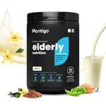 Plantigo Superior 51+ Plant Protein Powder for Senior Adults | Elders, Old Men & Women | No Sugar, 14 Calories | Pea Protein, Oats | Heart Health & Muscle Recovery, Vegan Protein (Vanilla - 500g)