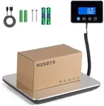 MUNBYN Shipping Scale, 440lb/1.8oz Digital Postal Scale for Packages with Hold/Tare Function, Backlit LCD, Battery & Cable Included, Postage Scale for Small Business, Packages, Luggage, and Home Use