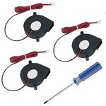 RUNCCI-YUN 3 Pcs DC 12V 3D Printer Cooling Fan Blower Fan for Cooling Heatsinks 3D Printer(50 x 50 x 15mm, black)