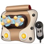 Dr Physio USA 3D Cushion Massager with Rolling Massage Heads -1009, Heat & Speed Control, Heating Pillow For Back, Shoulder, Neck Muscles Pain Relief (Brown)