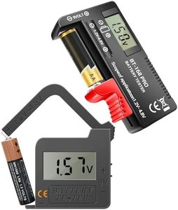 chelectnis Battery Tester,LCD Display Household Batteries Tester for AAA,aa,c,d,9v,1.5V Button Cell,Lithium Battery Checker