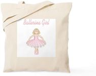 CafePress Ballerina Girl Tote Bag Natural Canvas Tote Bag, Reusable Shopping Bag