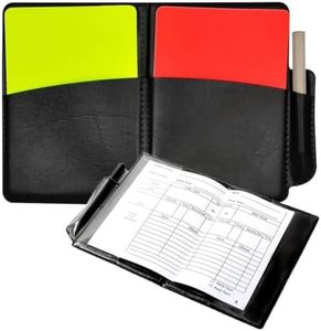 FRXVUC Cartes d'Arbitre de Football, Carton Arbitre Set, Cartes Rouges et Jaunes avec des Feuilles de pointage, Portefeuille, Crayon, pour Le Jeu de Football Basketball Sport Scolaire