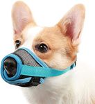 Mayerzon Dog Muzzle with Adjustable Velcro to Prevent Biting Barking and Chewing, Air Mesh Breathable Pet Muzzle for Small Medium Large Dogs (M: (Snout 7½"- 9½"), Blue)