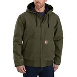 Carhartt Men's Loose Fit Washed Duck Insulated Active Jacket, Moss, Medium