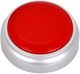 Voice Recording Button Easy Button Record 30 Seconds Talking Message Funny Office Gift Battery Powered Recordable Sound Buttons(red+Silver)