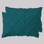 YRM Bedding's | Exotic-Collection | 400-Thread Count | Pinch Pleated Designing | Pillow Covers | Egyptian Cotton (18x27), (Set of - 2), Teal