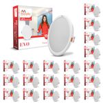 Murphy Aluminium Trimless Round LED Panel Light 15W Cool White | Glare-Free, Recessed Ceiling Downlight for Home & Commercial Pack of 20