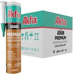 Akfix AS606 White Acrylic Latex Caulk for Painters (12x10.1 fl.oz.) - Siliconized Acrylic Caulk for Window and Door Sealing, Crack Filling, Baseboards & Trim, Odorless, Paintable | 12 Pack