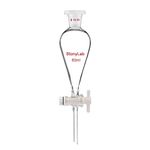 stonylab Borosilicate Glass 60 ml Heavy Wall Conical Separatory Funnel with 19/26 Joints and PTFE Stopcock, 60 ml