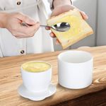 French Butter Crock with Lid, Butter Keeper to Leave On Counter, French Butter Dish Perfect for Bread and Toast, Ideal Kitchen Gift for Mother’s Day, Thanksgiving and Christmas