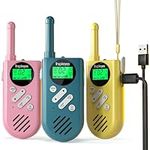 Inspireyes Walkie Talkies for Kids Rechargeable, 48 Hours Working Time 2 Way Radio Long Range, Outdoor Camping Games Toy Birthday Xmas Gift for Boys Age 8-12 3-5 Girls, 3 Pack
