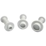 PME MR151 Round Plunger Cutters, Small, Medium, Large Sizes, Set of 3,White