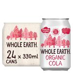 Whole Earth Organic Sparkling Cola Drink, 24x 330 ml, Flavoured Fizzy Soft Drink Made with Fruit Juice, 100% Natural Ingredients, No Added Refined Sugar, Vegetarian & Vegan, Multi Pack