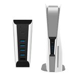 PS5 USB Hub,Mcbazel PS5 Multiport USB Extender High Speed Data Expansion With Fast Charging Splitter Adapter for PS5 Digital/UHD Edition Not for PS5 Slim