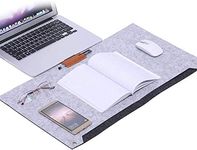 MeRaYo Laptop Desk Pad Office Desk Pad Table Computer Matt for Office Non-Slip Desk Blotter (Grey)