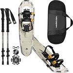 Retrospec Drifter 25/30 Inch Sshoes & Trekking Poles Bundle for Men & Women, Durable All Terrain with Fully Adjustable Binding and Carry Bag with Lightweight Aluminum Hiking & Walking Sticks 5316