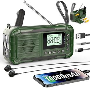 NOAA Weather Radio Emergency, 10000mAh Solar Hand Crank Radio