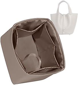 ZYZii Purse Organizer for Picotin 18/22,Silky Smooth Insert,Lightweight Inside Bag,Luxury Handbag Storage(Picotin 18,Etoupe Grey)