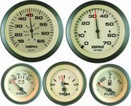 Sierra International 65481P Sahara 4-Gauge Set Includes Speedometer Tachometer Voltmeter & Fuel Gauges