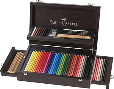 Faber-Castell Art & Graphic Collection, Multicoloured, Wooden Case Of 125, For Art, Craft, Drawing, Sketching, Home, School, University, Colouring