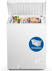 Electactic Chest Freezer 3.5 Cubic Feet Compact Freezer with 4 Removable Baskets, Free Standing Top open Door Deep Freezer, Adjustable Temperature for Home Dorm, Bar, Basement, Kitchen