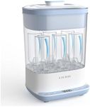 Baby Bottle Sterilizer | Esterilizador de Biberones, 6-in-1 HAUTURE Bottle Sterilizer and Dryer, Electric Steam Bottle Sanitizer for Baby Stuffs, Baby Bottles & Breast Pump Accessories,Blue