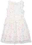 Speechless Girls' Sleeveless 3D Butterfly Party Dress, White/Multi, 10