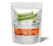 Natures Balance Dried Apricots 1kg - Soft Whole Natural Turkish Pitted Apricot Ready To Eat Ideal for Snacking