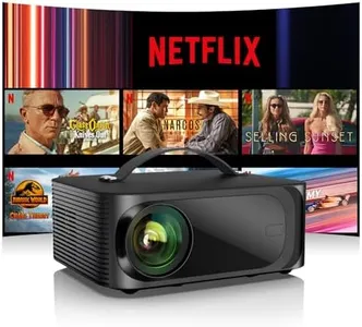 [Netflix-Licensed/Dolby Audio]Outdoor-Projector 4K with Wifi 6 and Bluetooth,ONOAYO 800ANSI Native 1080P Portable Projector,Built-in Netflix/YouTube/PrimeVideo, Electric Focus Keystone Smart Projector