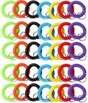 Arroyner 70Pcs Colorful Stretchy Keychain Bracelet Spiral Wristband Keychain for Outdoor, Gym, Mixed Color, Large