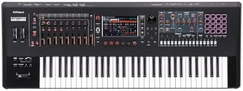 Roland FANTOM 6 EX Synthesizer | Compact FANTOM with 61 Synth-Action Keys | Updated & Enhanced with the Latest Technology | Advanced Sound Engines | Over 7000 Onboard Sounds | Deep DAW Integration